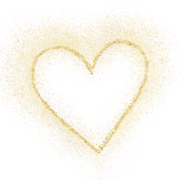 gold glitter shiny sprinkles heart